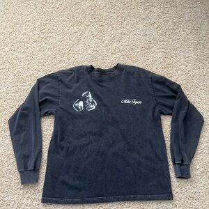 Black Long Sleeve Shirt with Boxing Glove Design